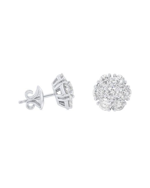 Diana M Metallic Fine Jewelry 14k 3.00 Ct. Tw. Diamond Earrings
