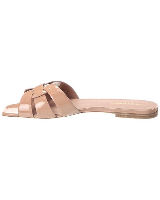 Saint Laurent Pink Tribute Patent Sandal
