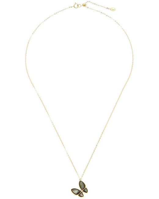 Maitre De Diamant Metallic 18K 0.02 Ct. Tw. Diamond & Pearl Necklace