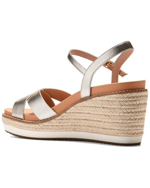 Cole Haan Metallic Silvee Espadrille Wedge Sandal