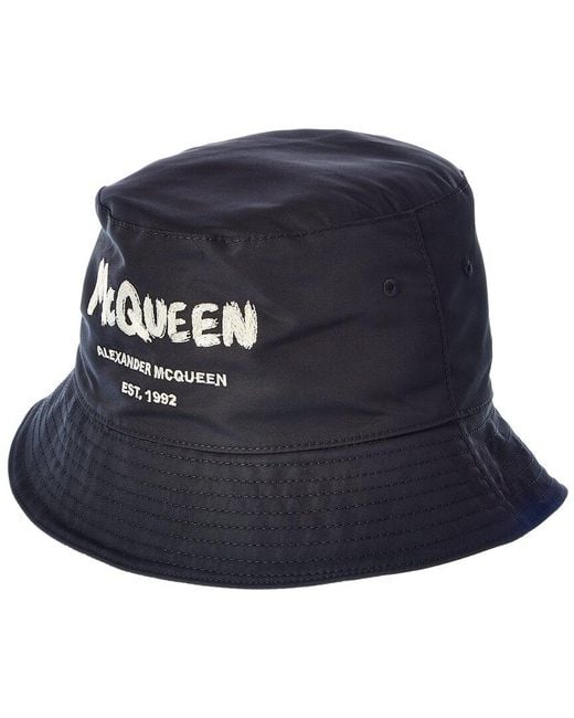 McQueen Blue Graffiti Bucket Hat