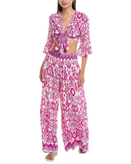 ANNA KAY Pink 2Pc Honolulu Top & Pant Set