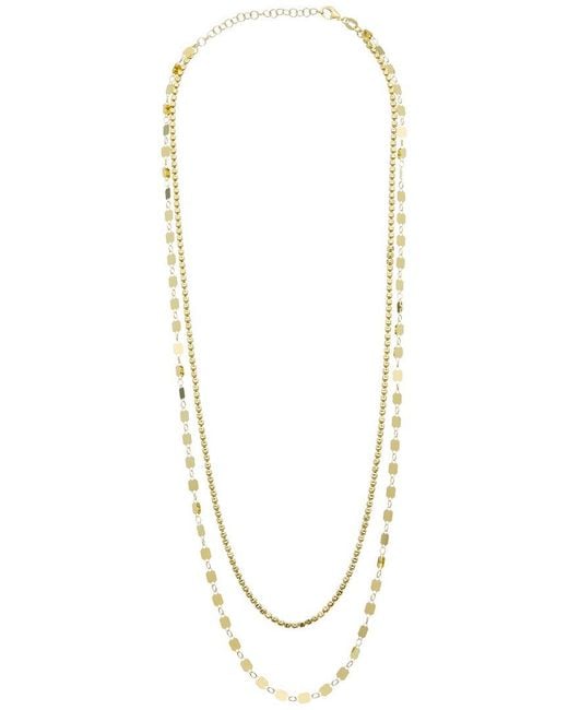 Italian Gold Over Silver Metallic 18K Plated Multi Strand Necklace
