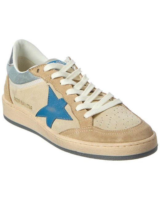Golden Goose Deluxe Brand Metallic Ballstar Suede Sneaker