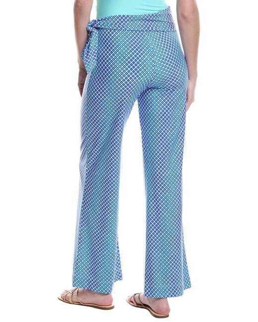 Helen Jon Blue Relaxed Side-Tie Pant