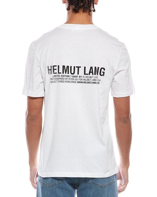 Helmut Lang White Postcard Bridge T-Shirt for men