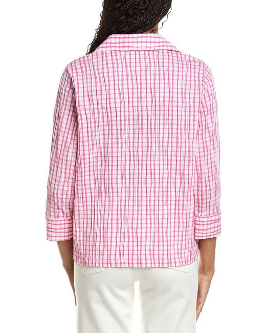 Foxcroft Pink Sammy Popover Blouse