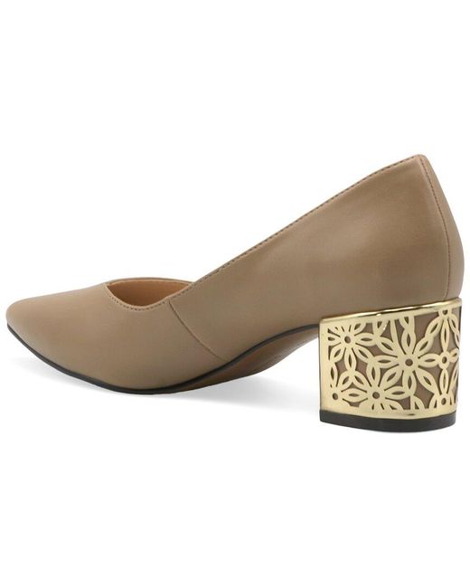 Adrienne Vittadini Natural Flair-1 Leather Pump