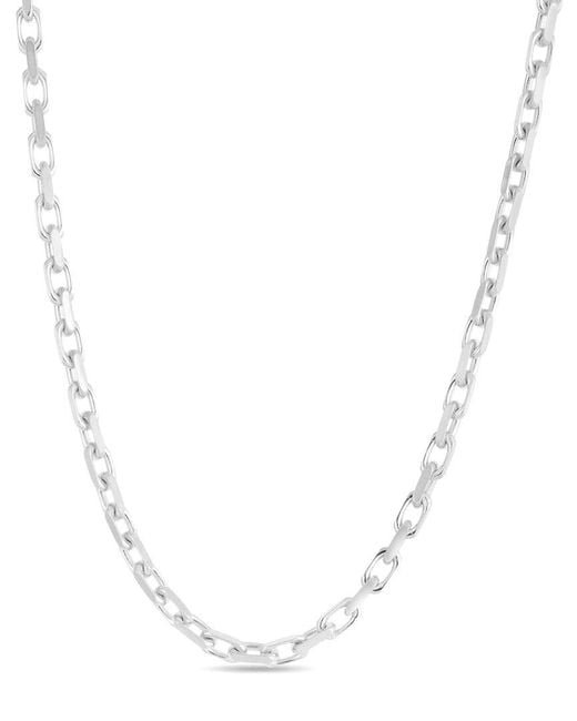 Italian Silver White Chain Necklace