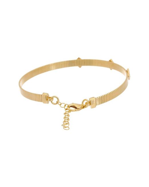 Meshmerise Metallic 18K Over 0.05 Ct. Tw. Diamond Bangle Bracelet