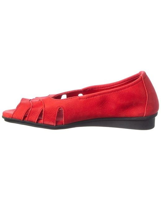 Arche Red Ninova Leather Flat
