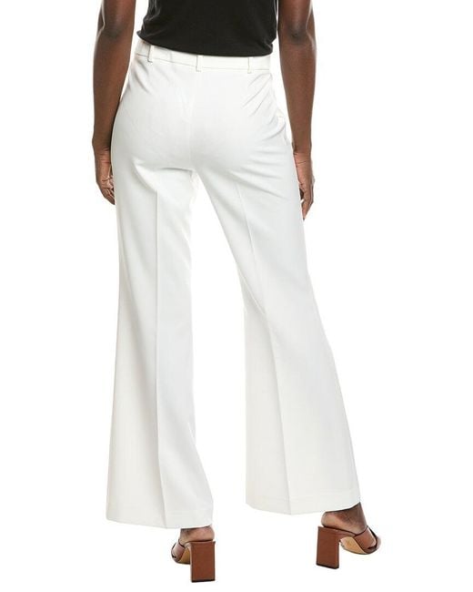 Kenneth Cole White Luxe Twill Flare Pant