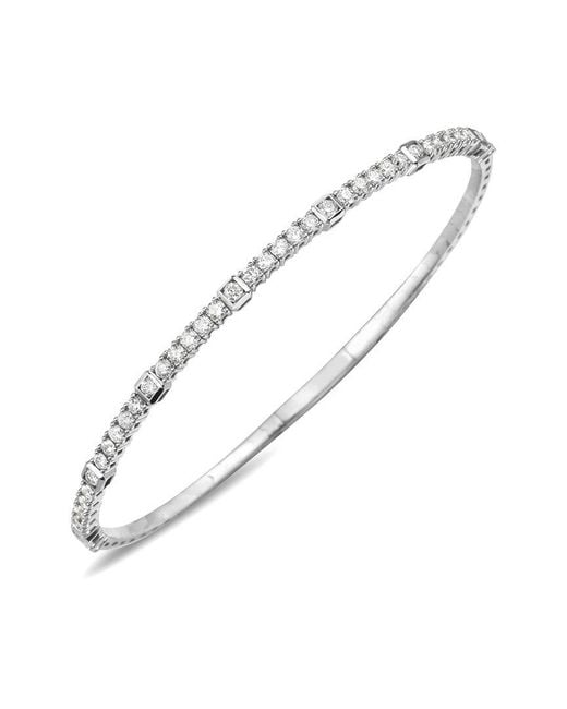 Forever Creations USA Inc. White Forever Creations 14K 1.00 Ct. Tw. Diamond Flexible Bangle Bracelet