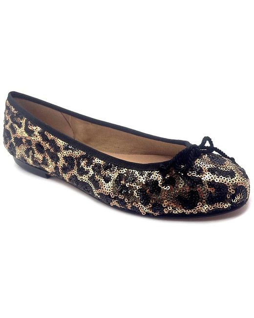 French Sole Black Pearl Sequin Flat