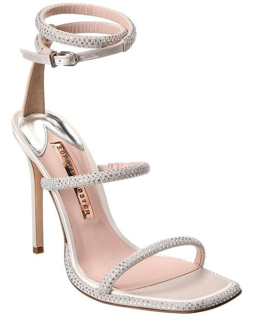 Sophia Webster Pink Callista Suede & Satin Sandal