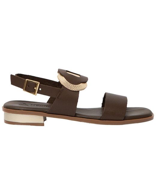 Menina Step Brown Cala Leather Sandal