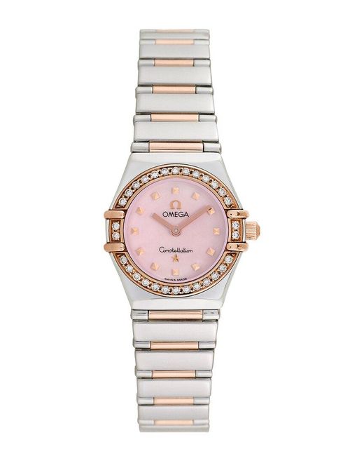 Omega Pink Constellation Diamond Watch, Circa 1990S (Authentic Pre-Owned)