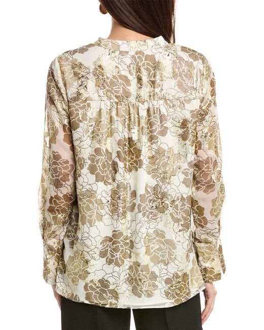 Vince Camuto Natural Fil Coupe Blouse