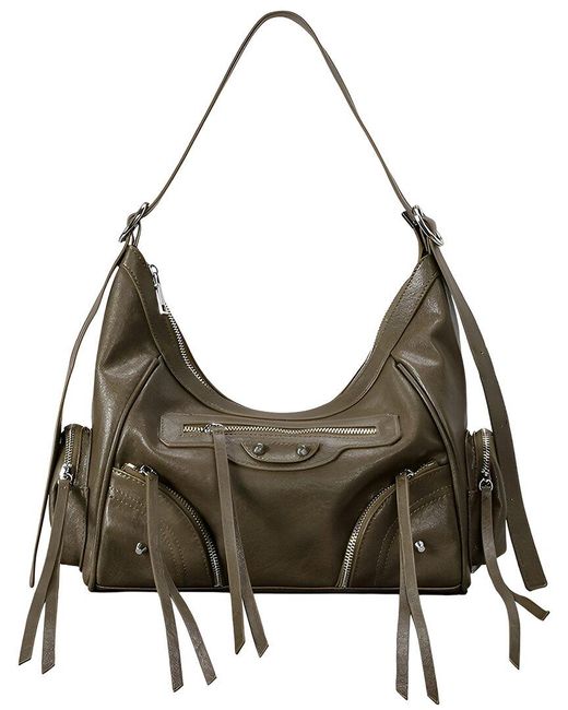 Adele Berto Gray Shoulder Bag