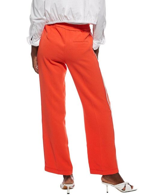Marc Cain Red Woven-Trim Pant