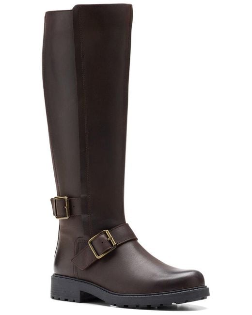 Clarks Brown Orinoco2 Tall Leather Knee-high Boot