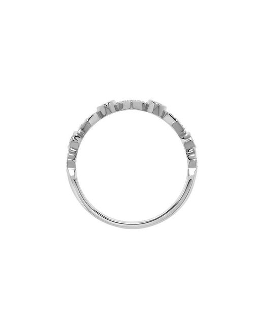 H.J. Namdar White 14K 0.25 Ct. Tw. Diamond & Emerald Stackable Ring