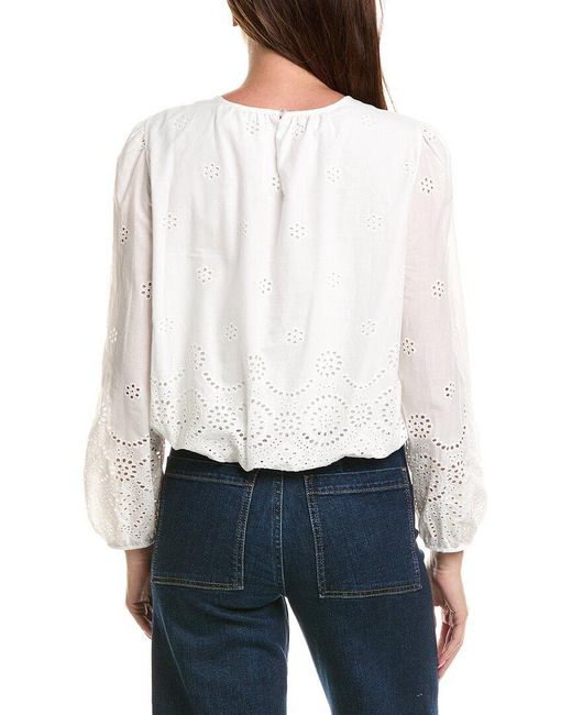 Nanette Lepore White Long Sleeve Top