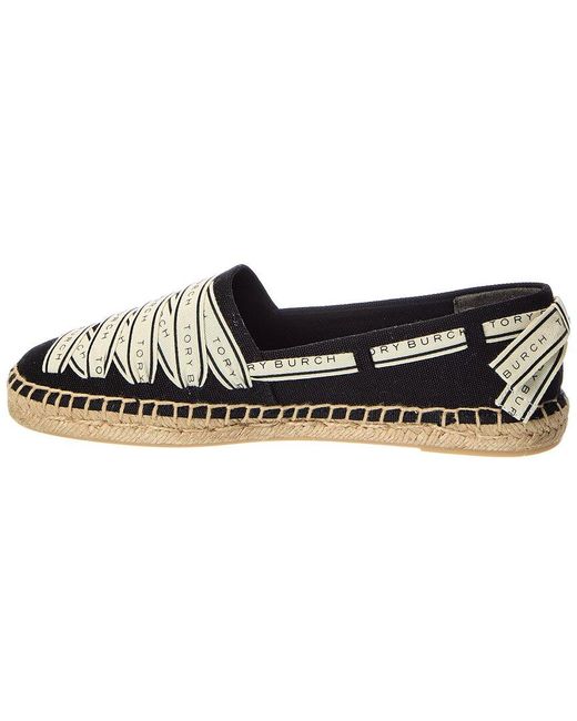 Tory Burch Black Tory Ribbon Espadrille