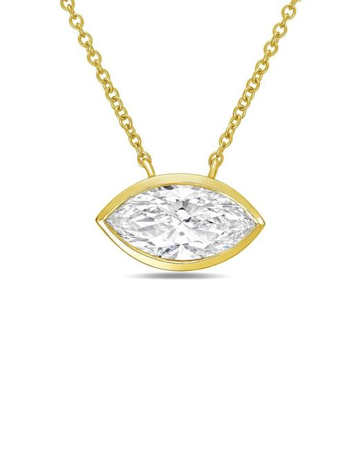Diana M Metallic Diana M. 14K 1.00 Ct. Tw. Lab-Grown Diamond Pendant Necklace