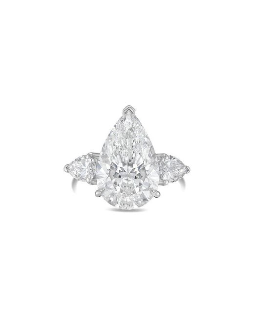 Diana M White Diana M. Platinum 13.50 Ct. Tw. Lab-Grown Diamond Three-Stone Ring