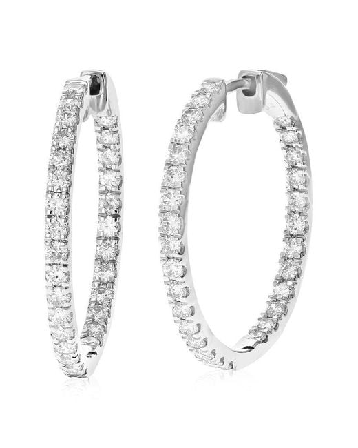 Amairah White 14K 1.50 Ct. Tw. Lab-Grown Diamond Hoops