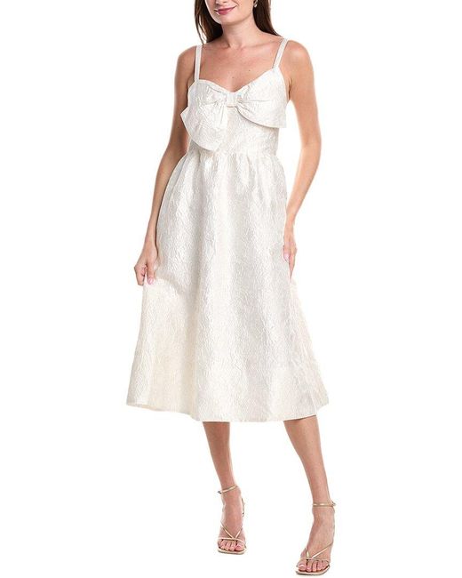 Lilly Pulitzer White Ellara Jacquard Midi Dress