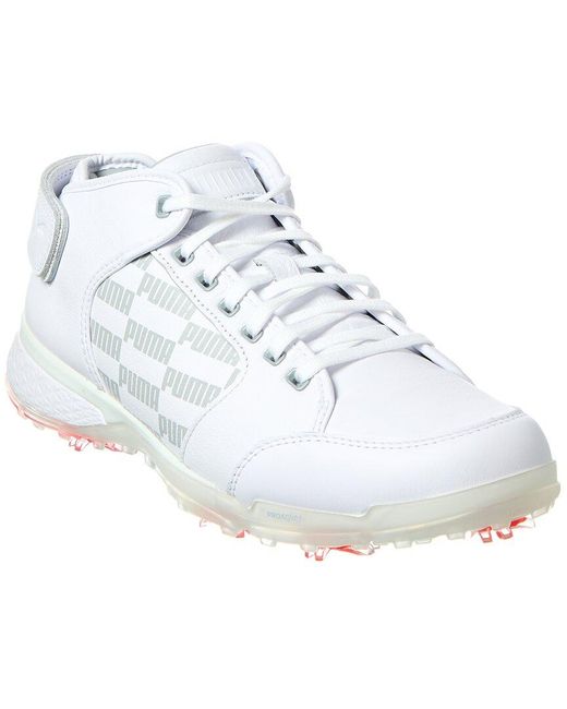 PUMA White Proadapt Delta Leather Golf Shoe for men