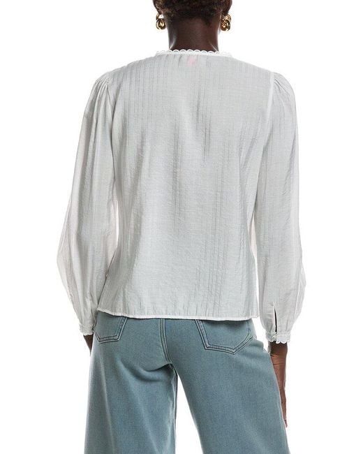 Vince Camuto White Lace Blouse