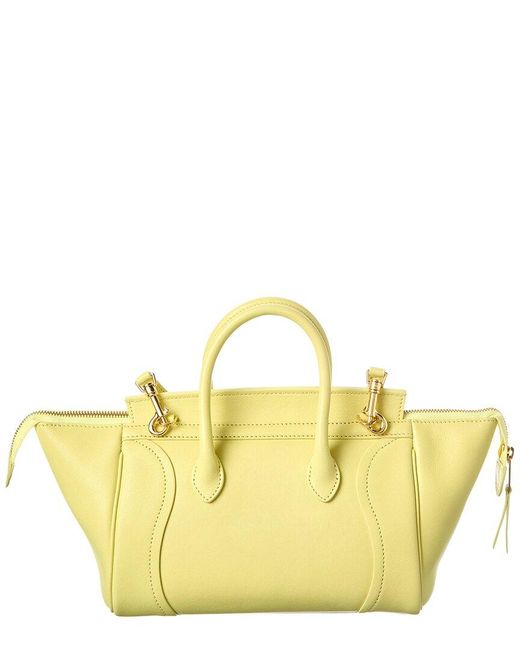 Céline Yellow Leather Shoulder Bag