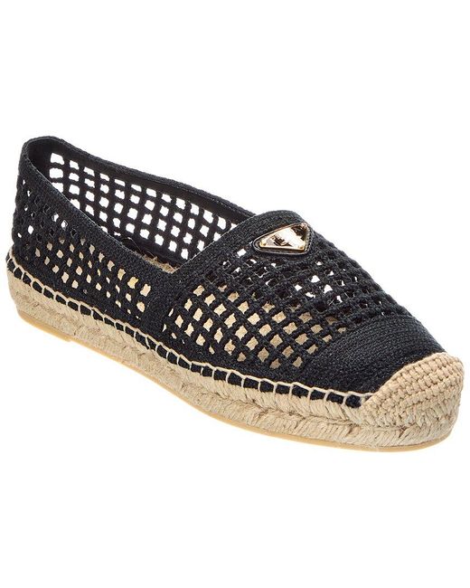 Prada Black Cotton Espadrille