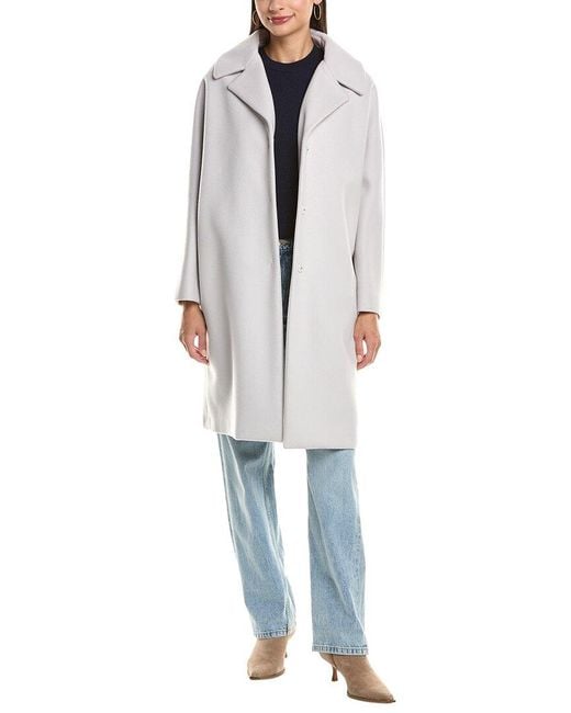 Herno Blue Wool & Cashmere-Blend Coat