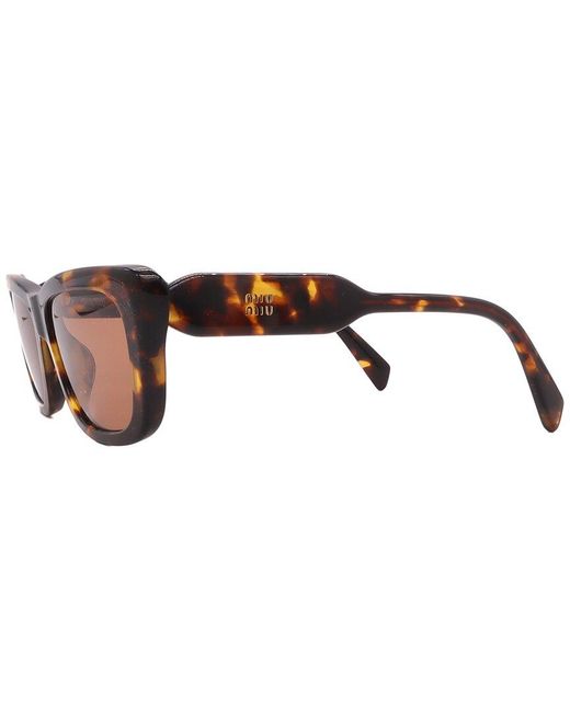 Miu Miu Brown Mub12S 56Mm Sunglasses