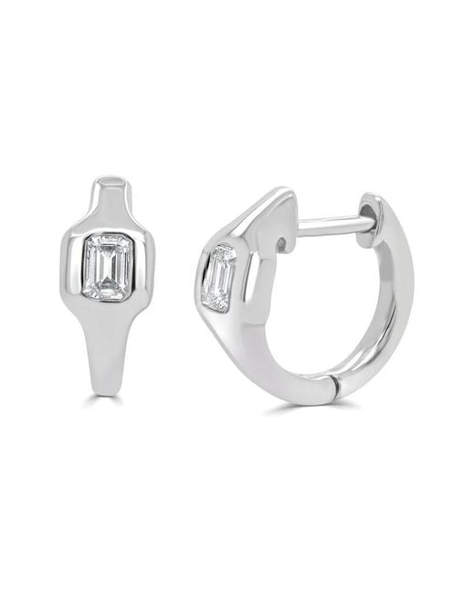Sabrina Designs Metallic 14K 0.32 Ct. Tw. Diamond Huggie Earrings