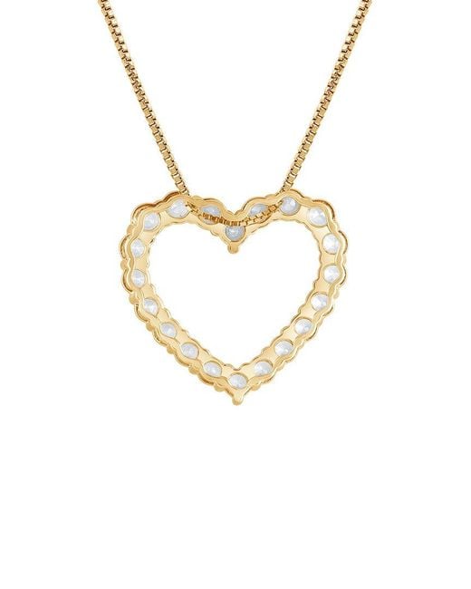 Lab Grown Diamonds Metallic 14K 2.00 Ct. Tw. Lab-Grown Diamond Heart Pendant