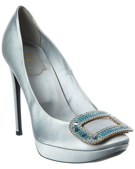Roger Vivier Blue Satin Pump