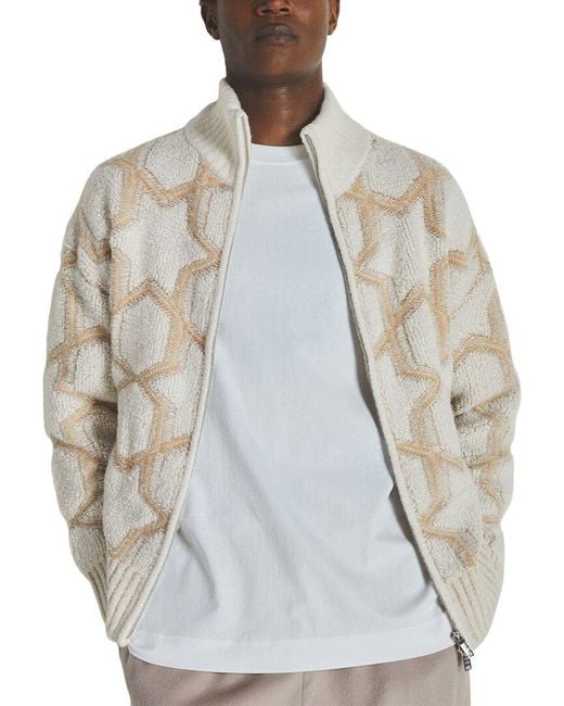 Reiss Gray Morgan Cashmere-Blend Zip Cardigan