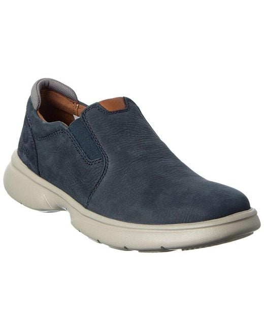 Clarks Blue Bradley Ease Leather Slip-On for men