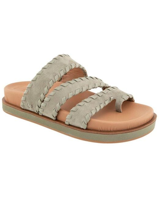 Gentle Souls Gray Niles Suede Sandal