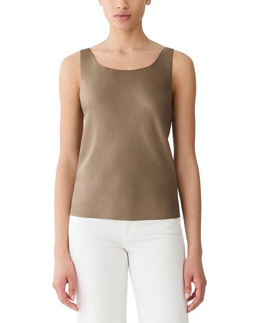 Lafayette 148 New York Natural Bias Tank Top