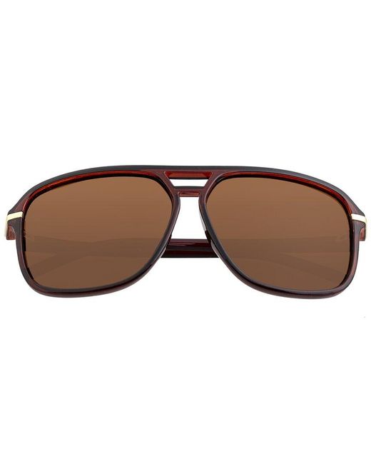 Simplify Brown Unisex Ssu121 59 X 48mm Polarized Sunglasses