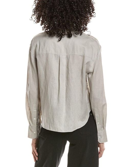 Theory Gray Boyfriend Shirt