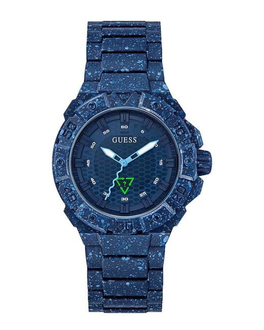 Guess Blue Notide Ocean Plastic Watch for men