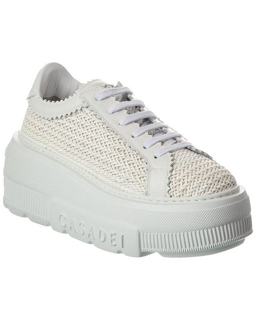 Casadei Gray Off Road Hanoi Leather Sneaker
