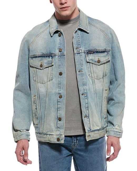 Palm Angels Blue Denim Jacket for men